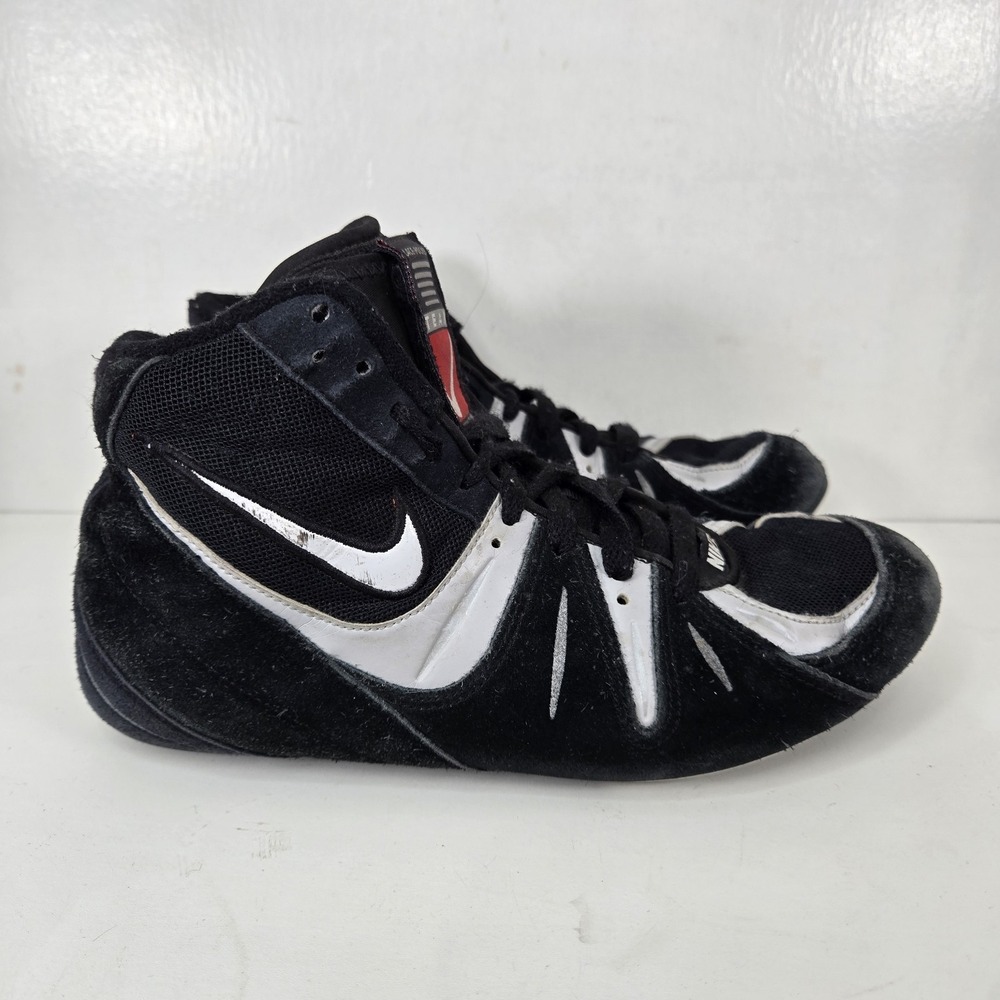 Nike Speed Sweep VI Wrestling Shoes Black White Sz 7 RARE VTG 313611-011 (2008)